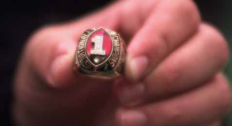Tom Osborne’s 1997 national championship ring.